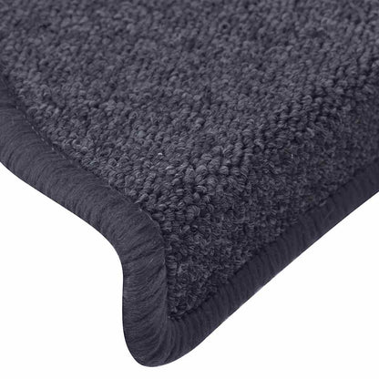 Tappetini per scale 30 pz 65x24x4 cm Grigio scuro e blu Semicircolari Grandi