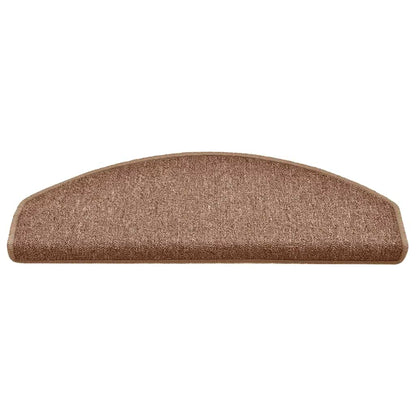 Tappetini per scale 30 pz 65x24x4 cm Marrone Semicircolari Grandi