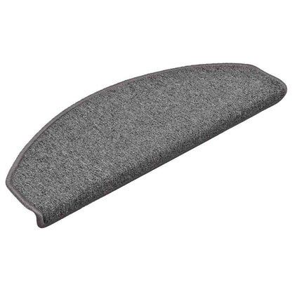 Tappetini per scale 30 pz 65x24x4 cm Grigio scuro Semicircolari Grandi