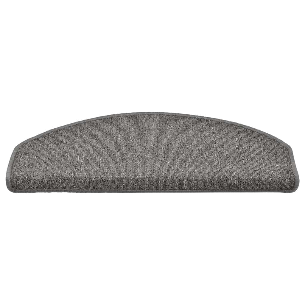 Tappetini per scale 30 pz 65x24x4 cm Grigio scuro Semicircolari Grandi