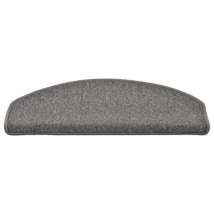 Tappetini per scale 30 pz 65x24x4 cm Grigio scuro Semicircolari Grandi
