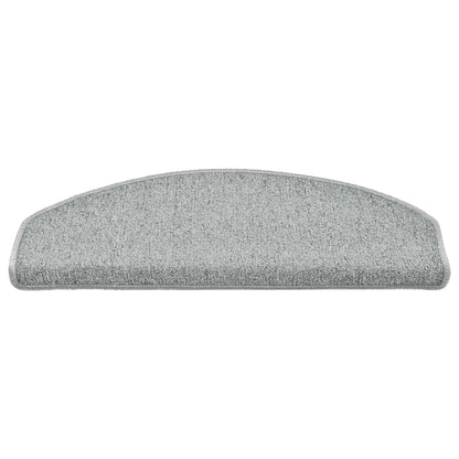 Tappetini per scale 30 pz 65x24x4 cm Grigio chiaro Semicircolari Grandi