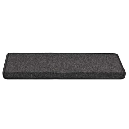 Tappetini per scale 30 pz 65x21x4 cm Antracite Bordo rettangolare