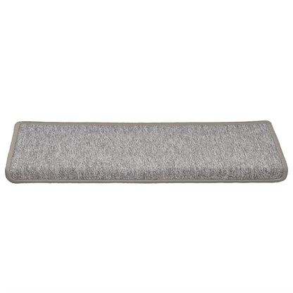 Tappetini per scale 30 pz 65x21x4 cm Grigio chiaro Bordo rettangolare