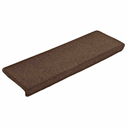 Tappetini per scale 30 pz 65x21x4 cm Marrone caffÃ¨ Bordo rettangolare