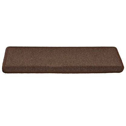 Tappetini per scale 30 pz 65x21x4 cm Marrone caffÃ¨ Bordo rettangolare