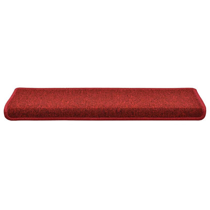 Tappetini per scale 30 pz 65x21x4 cm Rossi rettangolare