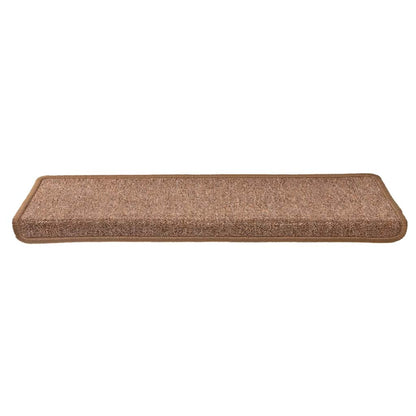 Tappetini per scale 30 pz 65x21x4 cm Marrone Bordo rettangolare