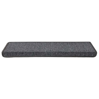 Tappetini per scale 30 pz 65x21x4 cm Grigio scuro Bordo rettangolare