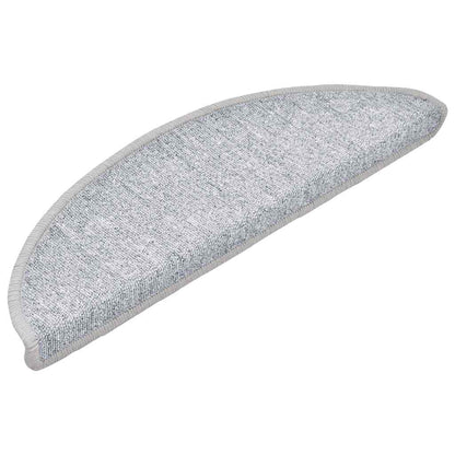 Tappetini per scale 20 pz 56x17x3 cm Grigio chiaro Semicircolari