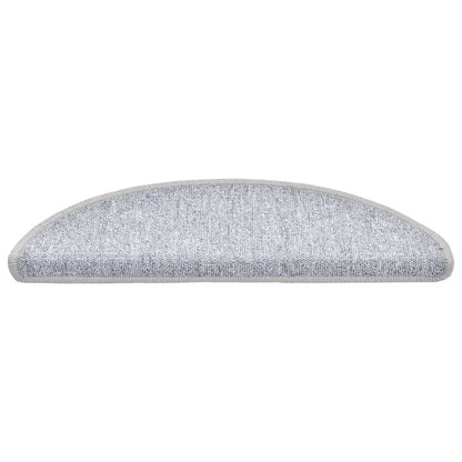 Tappetini per scale 20 pz 56x17x3 cm Grigio chiaro Semicircolari