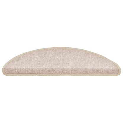 Tappetini per scale 20 pz 56x17x3 cm tortora semicircolari