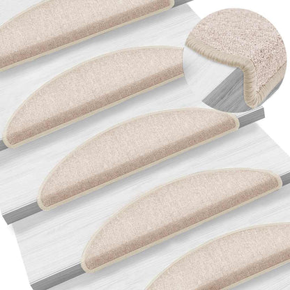 Tappetini per scale 20 pz 56x17x3 cm tortora semicircolari