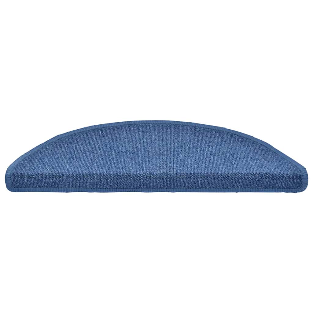 Tappetini per scale 20 pz 56x17x3 cm blu semicircolari