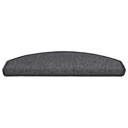 Tappetini per scale 20 pz 65x24x4 cm Antracite Semicircolari Grandi