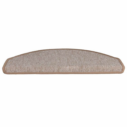 Tappetini per scale 20 pz 65x24x4 cm Marrone chiaro Semicircolari Grandi