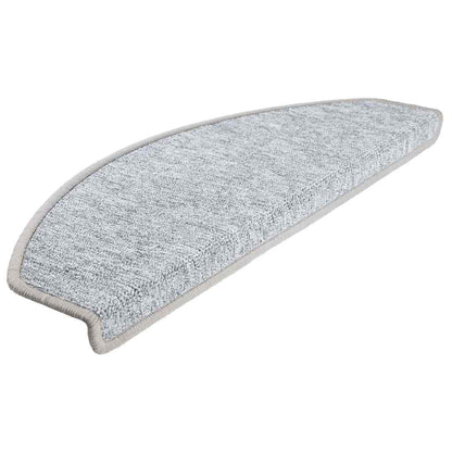 Tappetini per scale 20 pz 65x24x4 cm Grigio chiaro Semicircolari Grandi