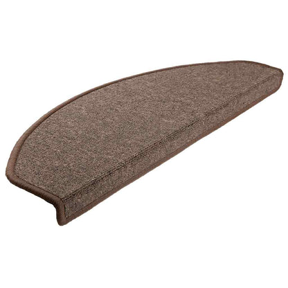 Tappetini per scale 20 pz 65x24x4 cm Marrone caffÃ¨ Semicircolari Grandi