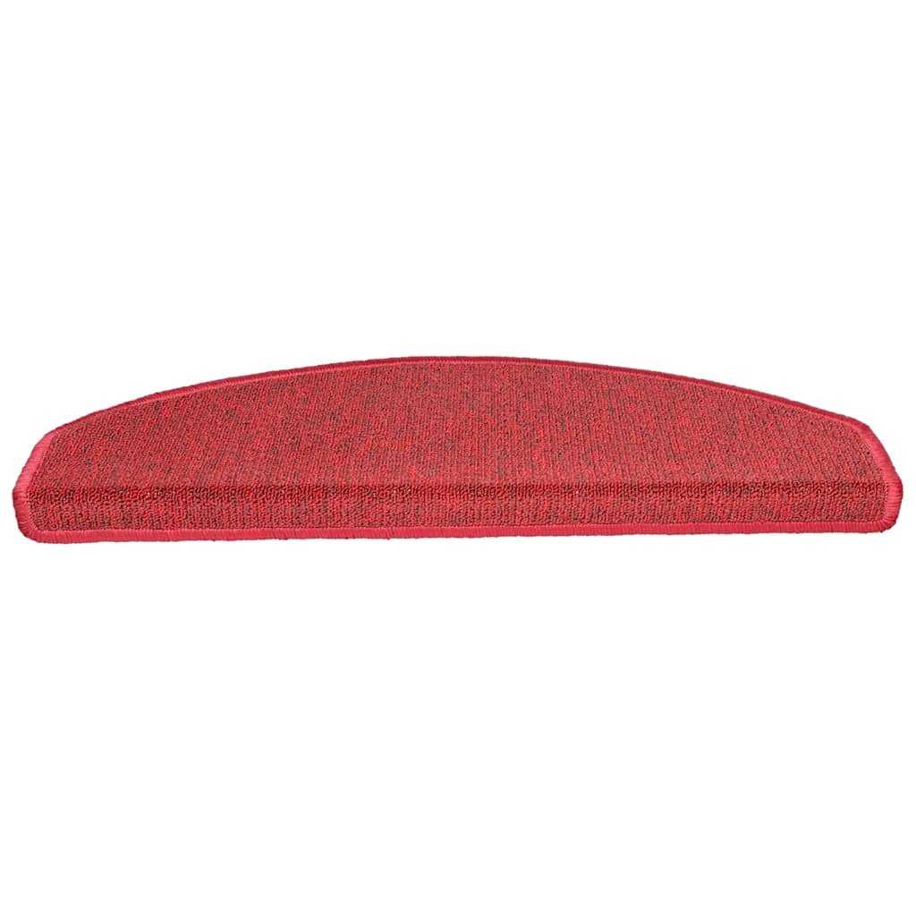 Tappetini per scale 20 pz 65x24x4 cm Rossi Semicircolari Grandi