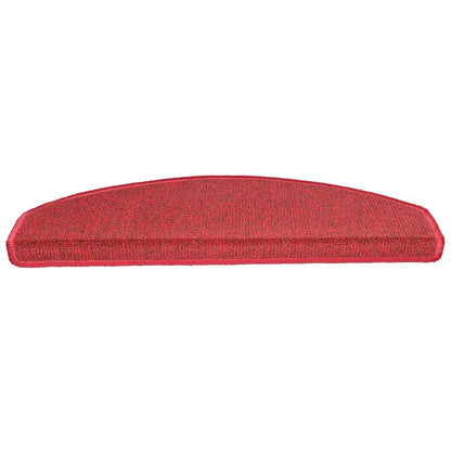 Tappetini per scale 20 pz 65x24x4 cm Rossi Semicircolari Grandi