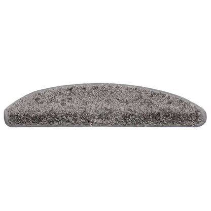 Tappetini per scale 30 pz 56x17x3 cm Grigio Semicircolari