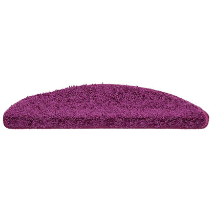 Tappetini per scale 30 pz 56x17x3 cm Viola Semicircolari