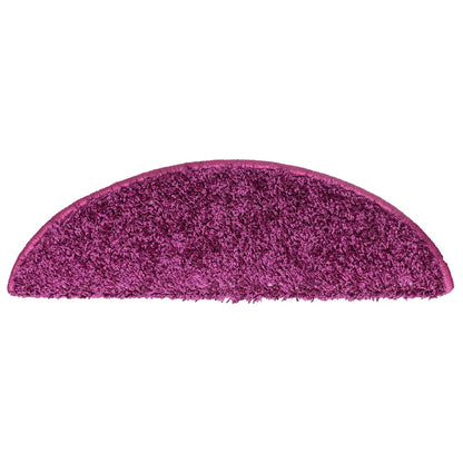 Tappetini per scale 30 pz 56x17x3 cm Viola Semicircolari