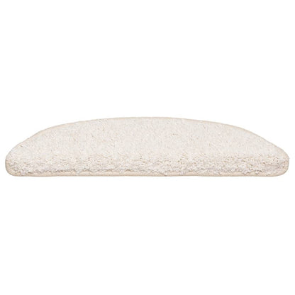 Tappetini per scale 30 pz 56x17x3 cm Bianco Semicircolari