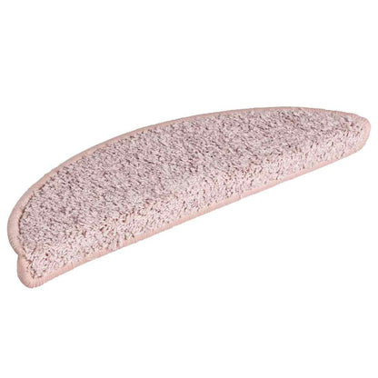 Tappetini per scale 30 pz 56x17x3 cm rosa chiaro semicircolari