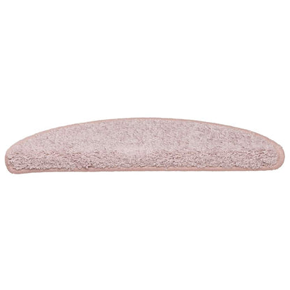 Tappetini per scale 30 pz 56x17x3 cm rosa chiaro semicircolari