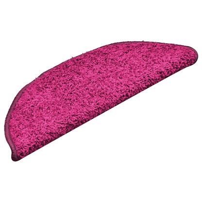 Tappetini per scale 30 pz 56x17x3 cm rosa semicircolari