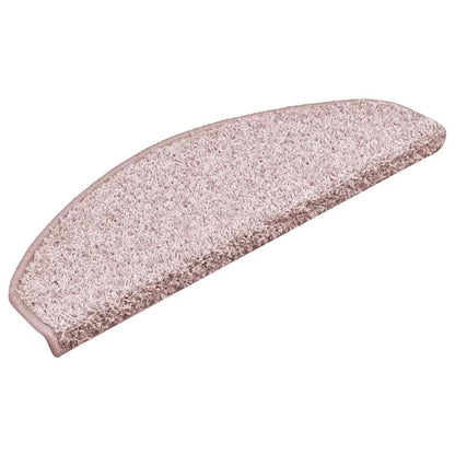 Tappetini per scale 30 pz 65x21x4 cm Rosa chiaro Semicircolari Grandi
