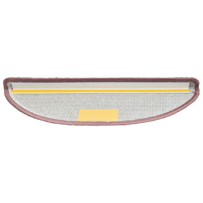Tappetini per scale 30 pz 65x21x4 cm Rosa chiaro Semicircolari Grandi