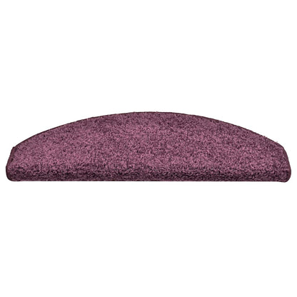 Tappetini per scale 30 pz 65x21x4 cm Viola scuro Semicircolari Grandi