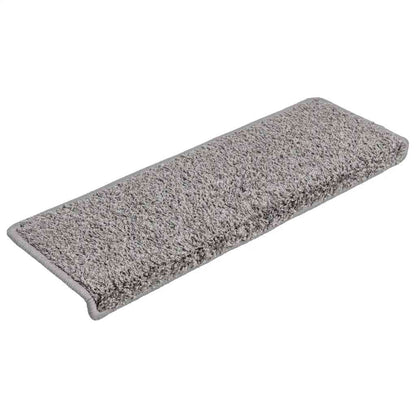 Tappetini per scale 30 pz 65x21x4 cm Grigio Bordo rettangolare
