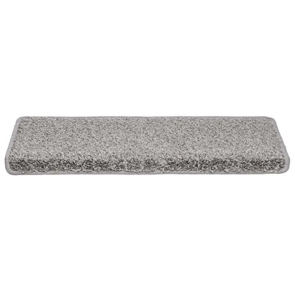 Tappetini per scale 30 pz 65x21x4 cm Grigio Bordo rettangolare