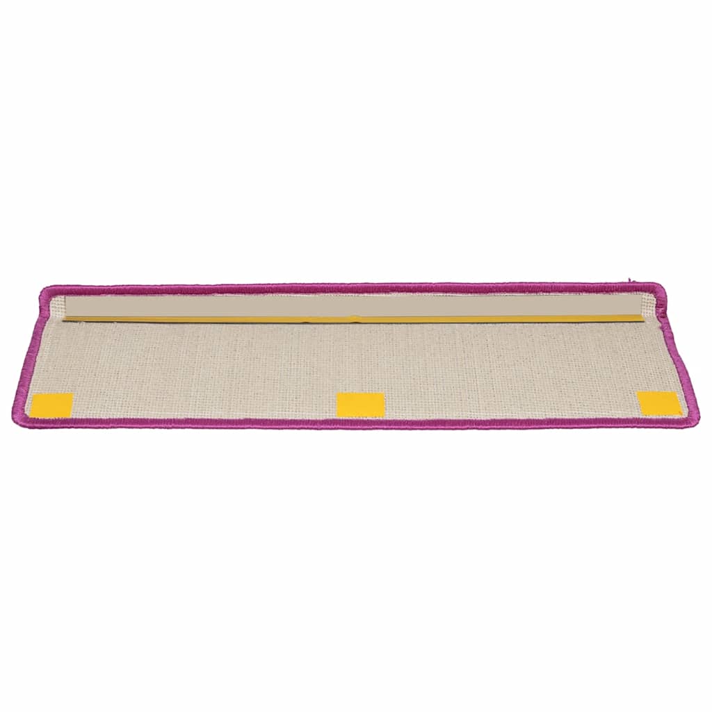 Tappetini per scale 30 pz 65x21x4 cm Viola Bordo rettangolare