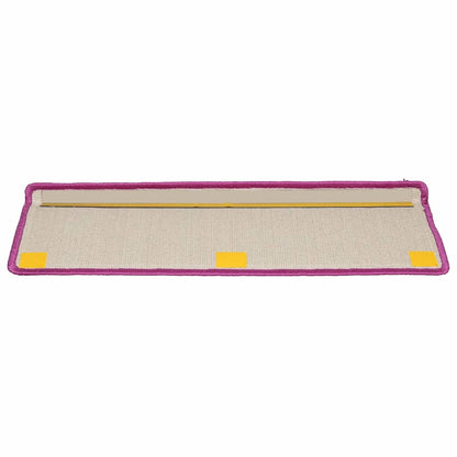 Tappetini per scale 30 pz 65x21x4 cm Viola Bordo rettangolare