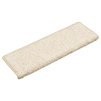 Tappetini per scale 30 pz 65x21x4 cm bianchi con bordo rettangolare