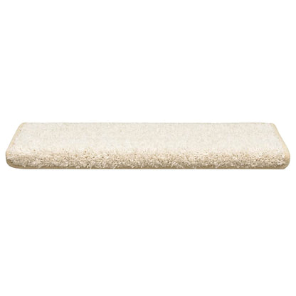 Tappetini per scale 30 pz 65x21x4 cm bianchi con bordo rettangolare