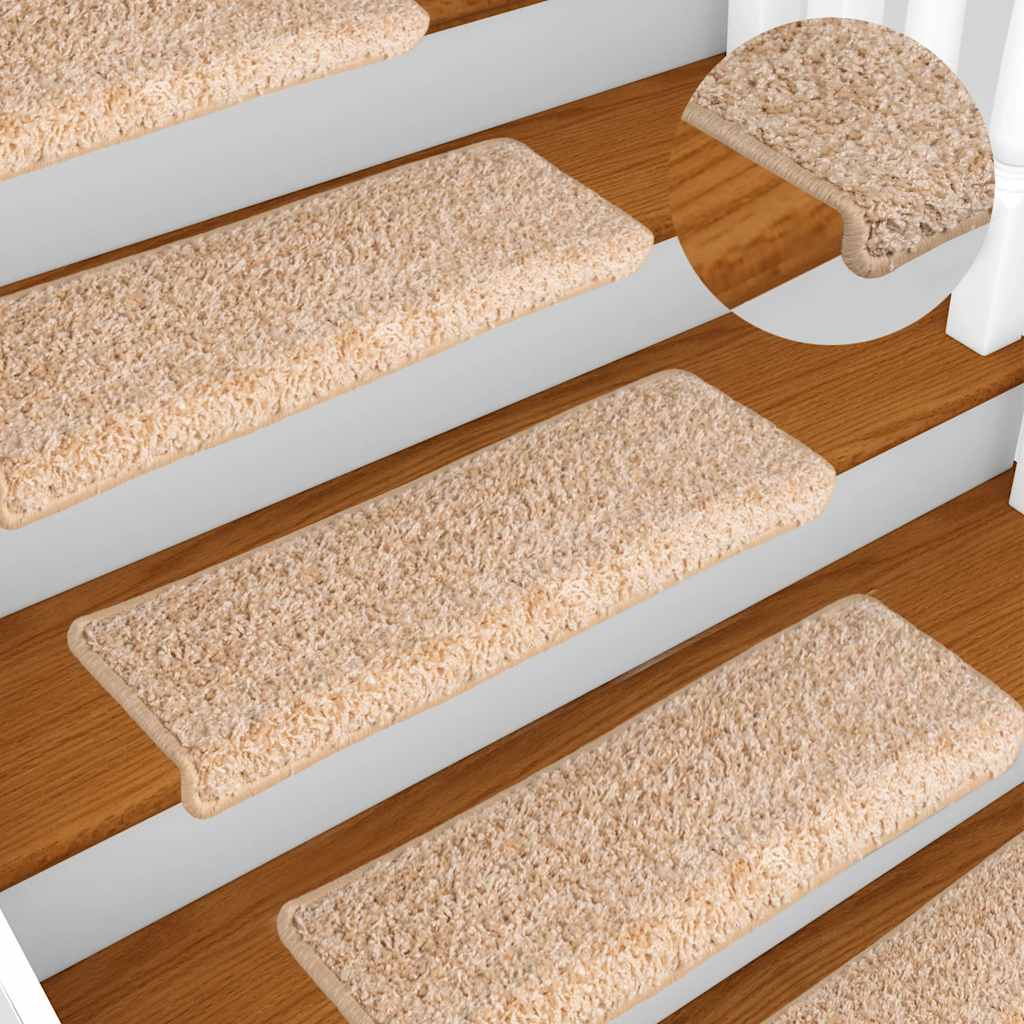 Tappetini per scale 30 pz 65x21x4 cm Oro Bordo rettangolare