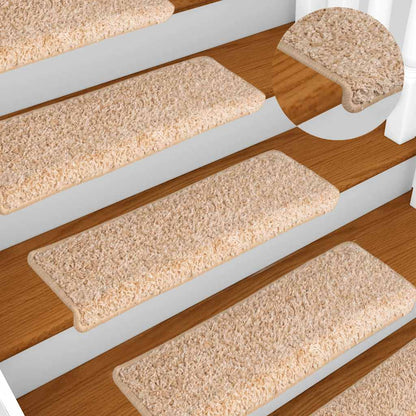Tappetini per scale 30 pz 65x21x4 cm Oro Bordo rettangolare