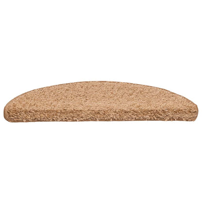 Tappetini per scale 20 pz 56x17x3 cm Beige Semicircolari