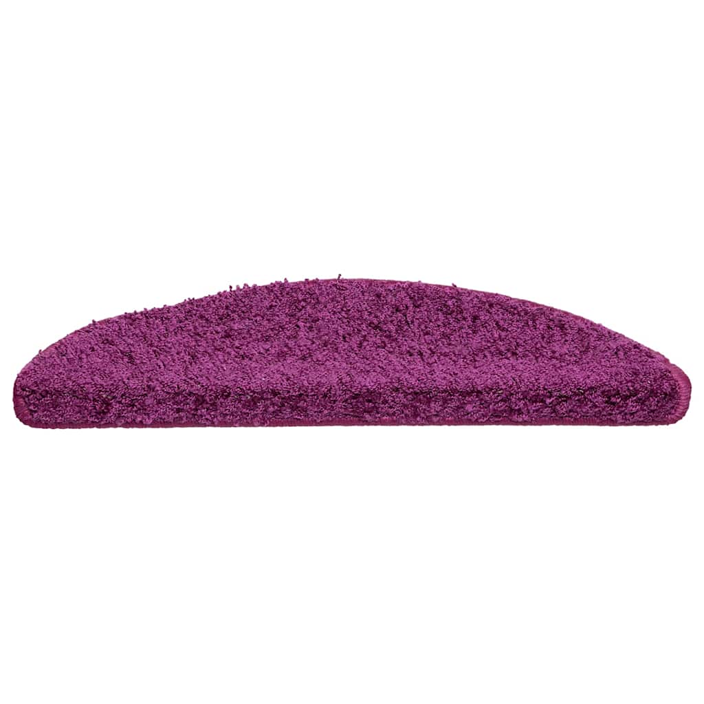 Tappetini per scale 20 pz 56x17x3 cm Viola Semicircolari