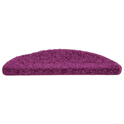 Tappetini per scale 20 pz 56x17x3 cm Viola Semicircolari