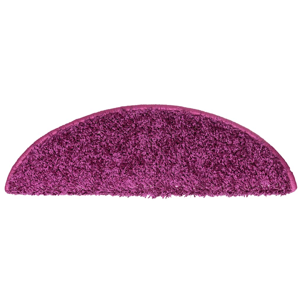 Tappetini per scale 20 pz 56x17x3 cm Viola Semicircolari