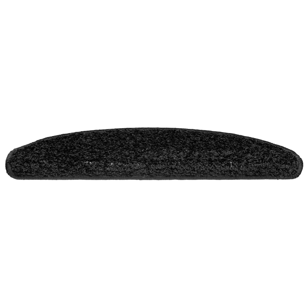 Tappetini per scale 20 pz 65x21x4 cm Nero Semicircolari Grandi