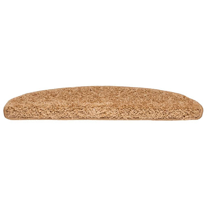 Tappetini per scale 20 pz 65x21x4 cm Beige Semicircolari Grandi