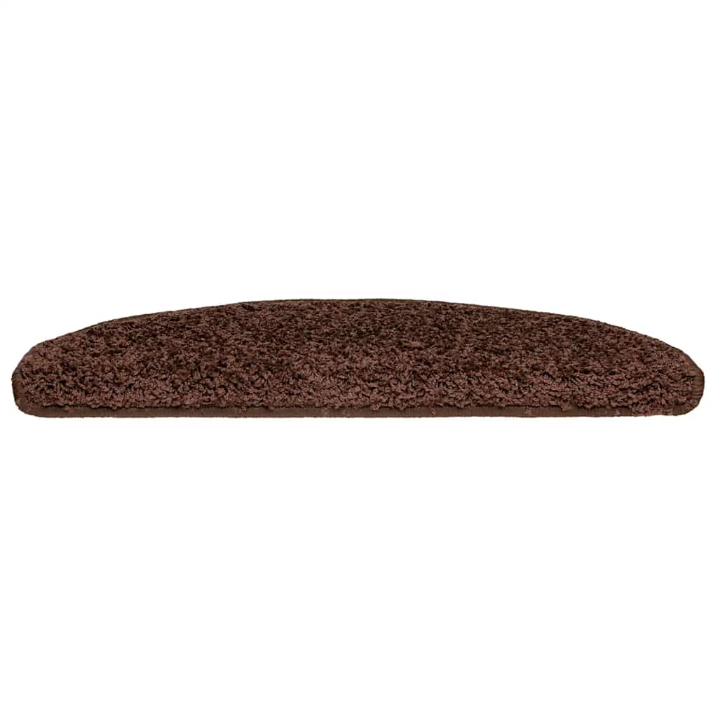 Tappetini per scale 20 pz 65x21x4 cm Marrone Semicircolari Grandi