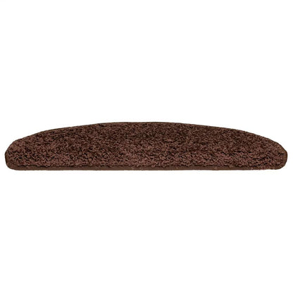 Tappetini per scale 20 pz 65x21x4 cm Marrone Semicircolari Grandi